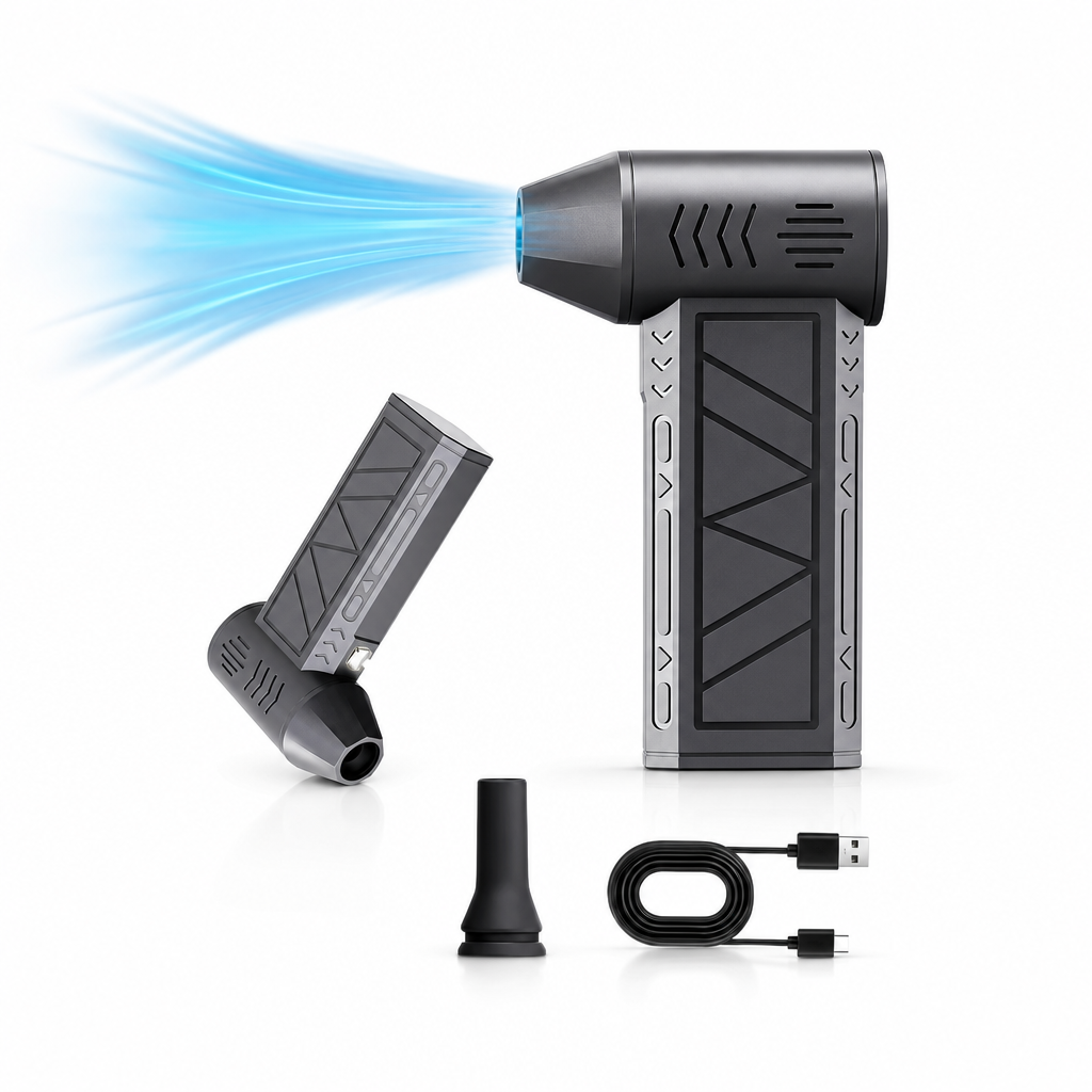 ZY7400-SE/Pro 130000 RPM Mini Turbo Jet Fan - Işıklı Kablosuz El Tipi Hava Üfleyici
